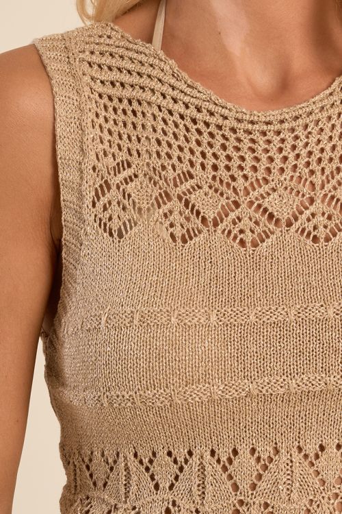 Crochet beach mini dress