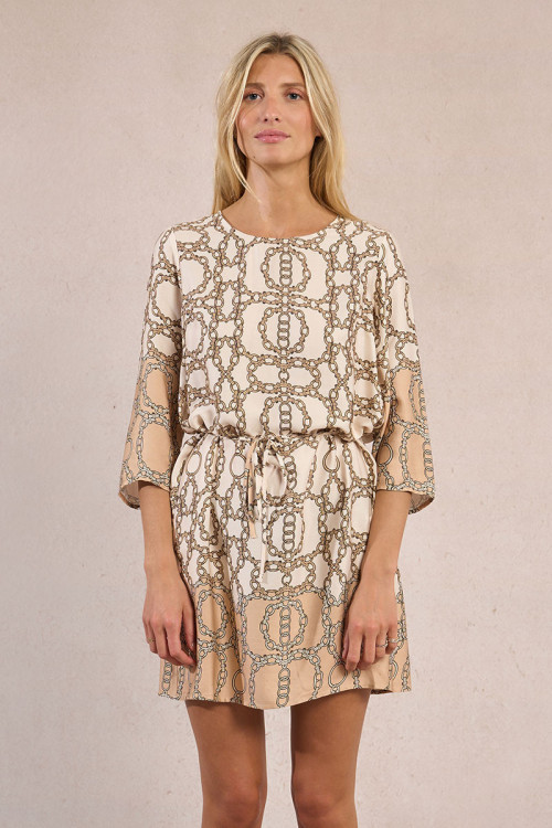 Robe courte, imprimée