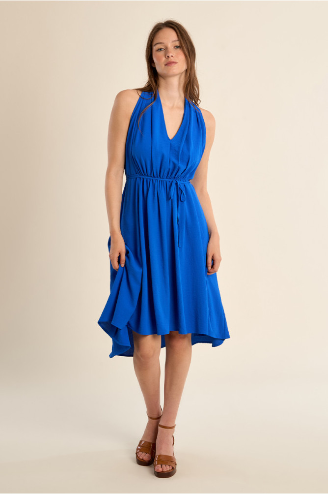 Robe courte sans manches, asymétrique