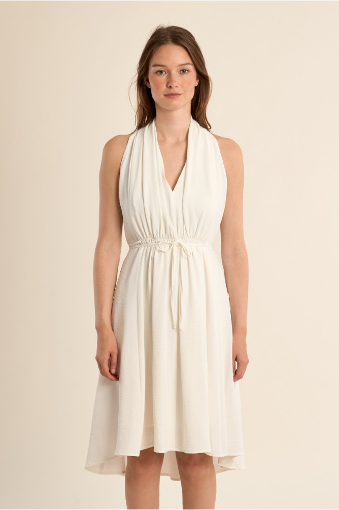 Short sleeveless dress, asymmetrical
