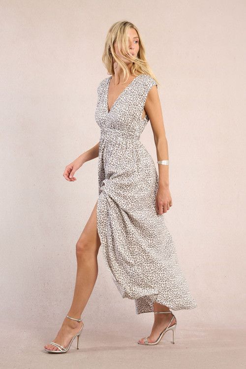 Leopard print maxi dress
