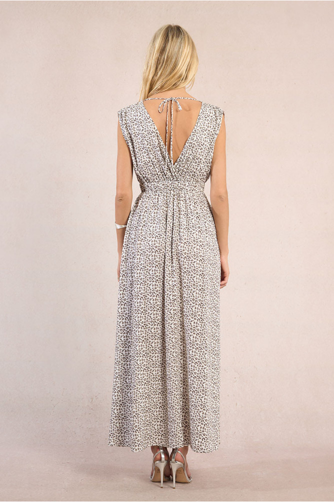 Leopard print maxi dress