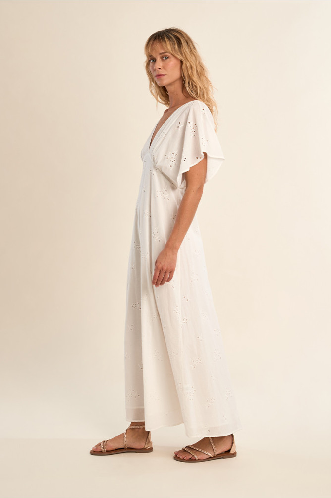 Robe longue brodée
