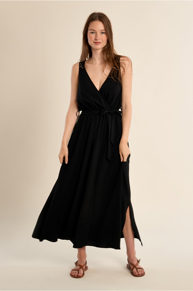 Maxi dress with openwork back