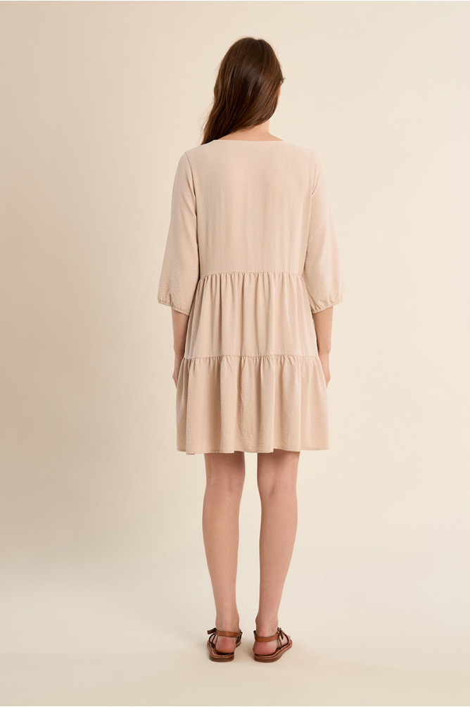 Robe Babyoll avec col perlé