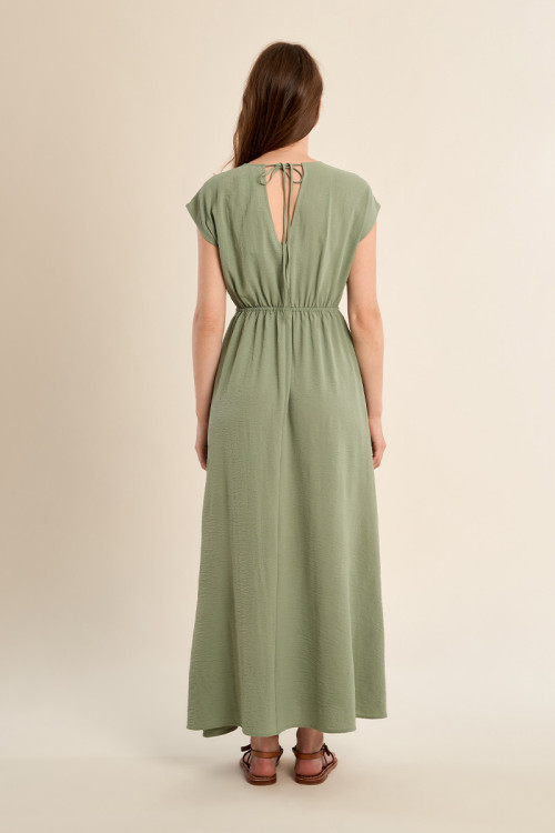 Robe longue avec taille élastiquée