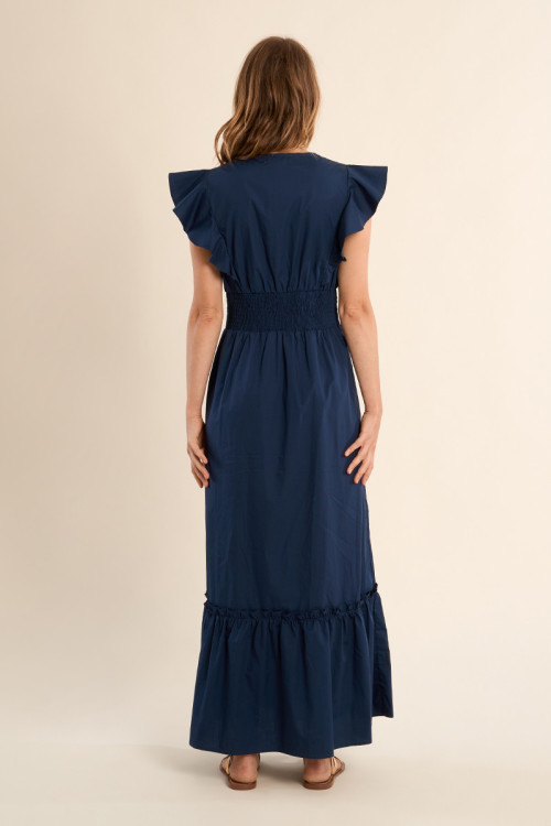 Robe longue en volume