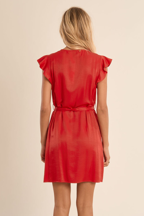 Robe courte et nouable à la taille