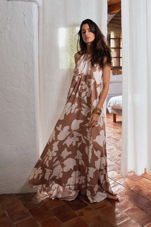 Maxi dress, printed