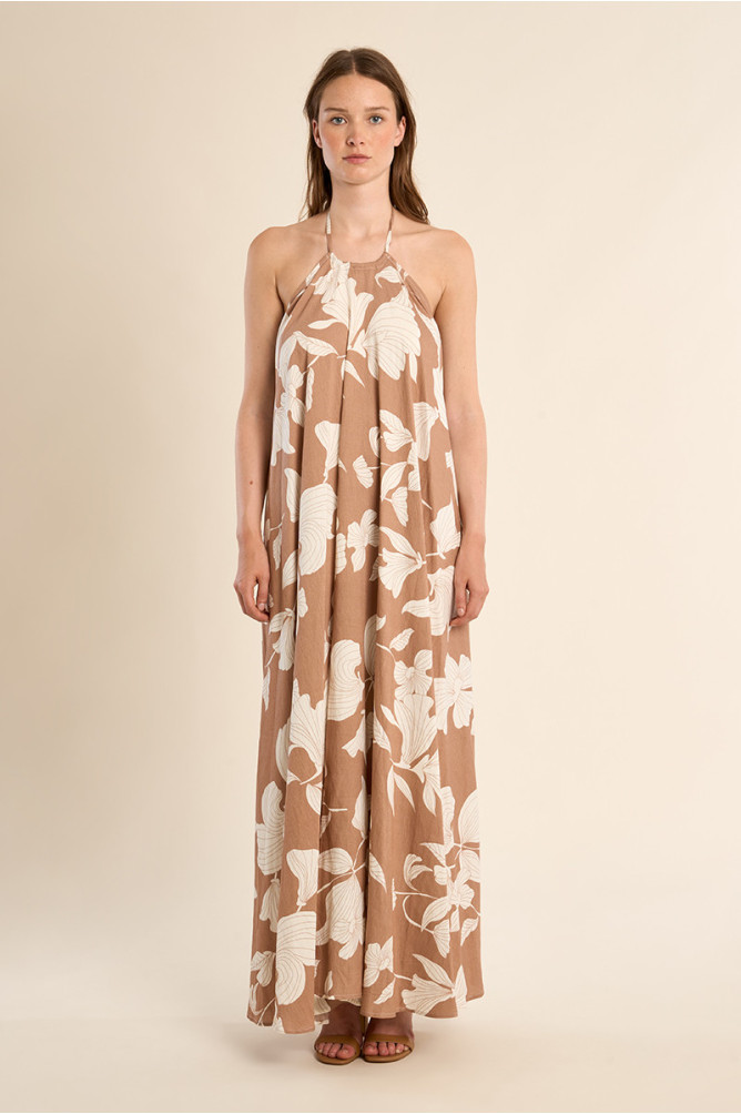 Robe longue, imprimée
