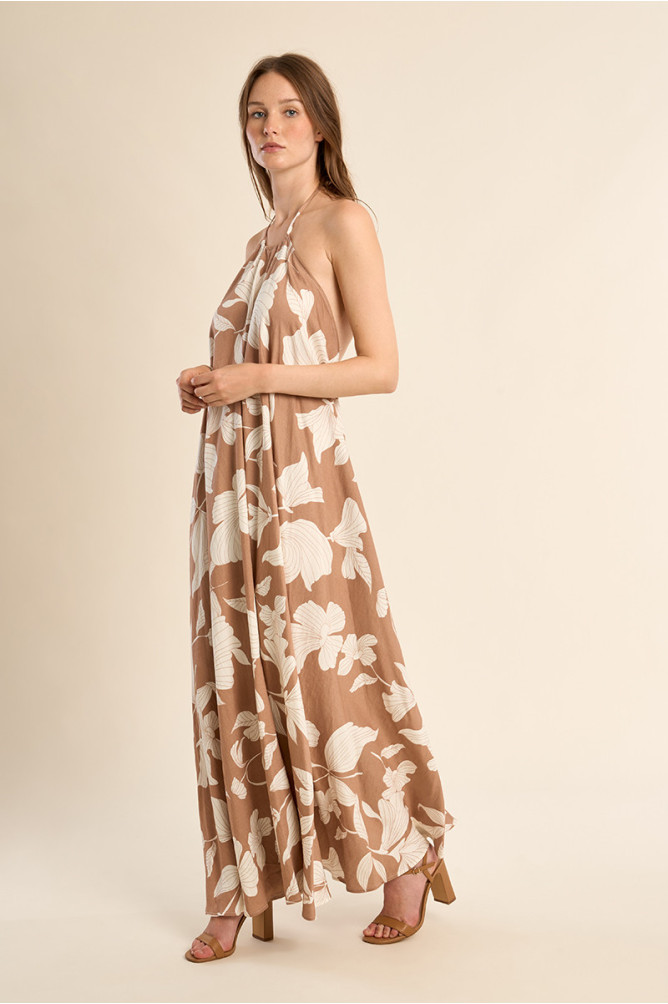 Robe longue, imprimée