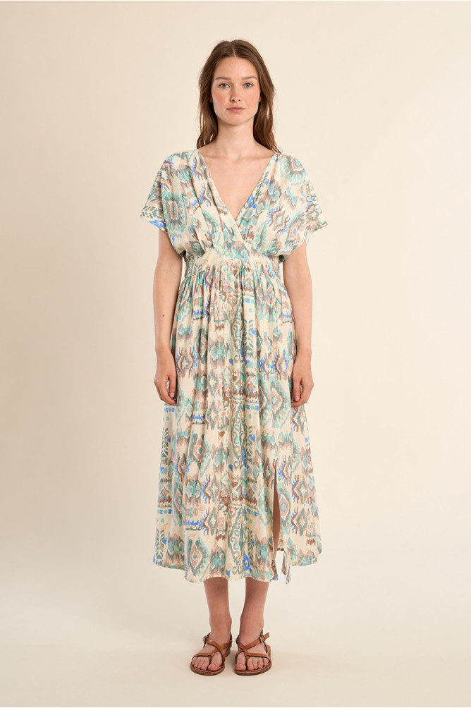 Robe longue à motif ethnique