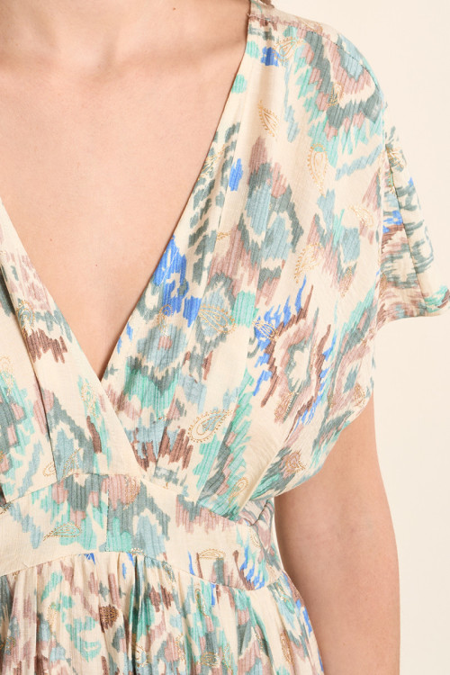 Robe longue à motif ethnique