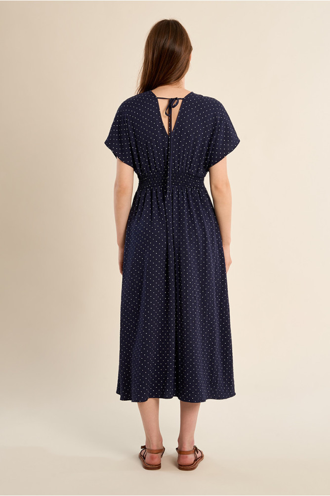 Robe longue à pois