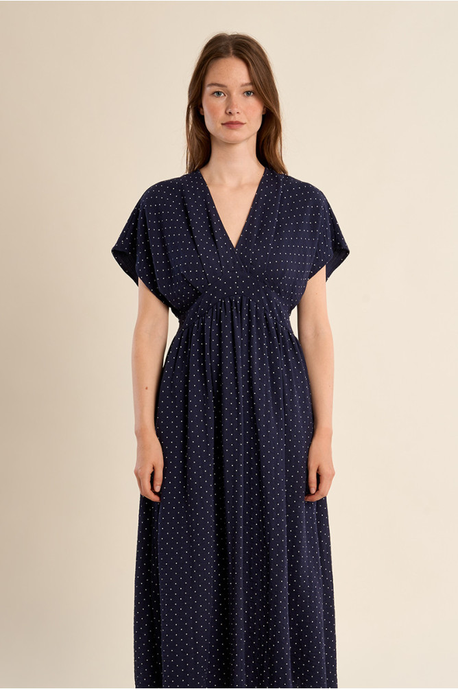 Long polka dot dress