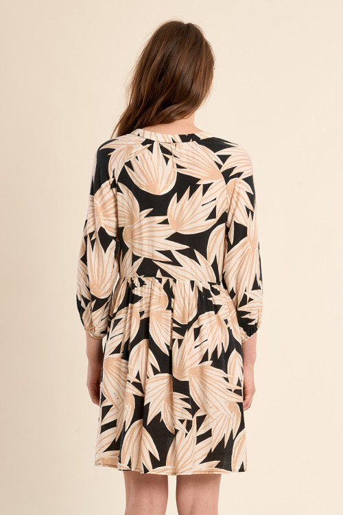 Robe courte Babydoll à imprimé