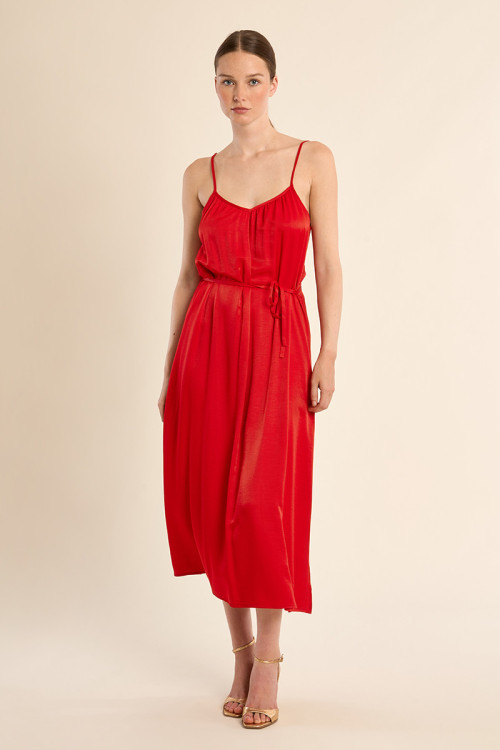 Long dress with thin straps