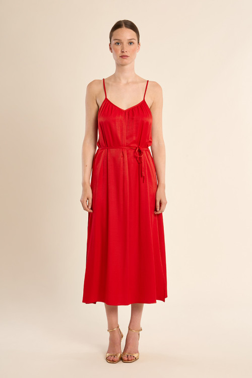 Long dress with thin straps
