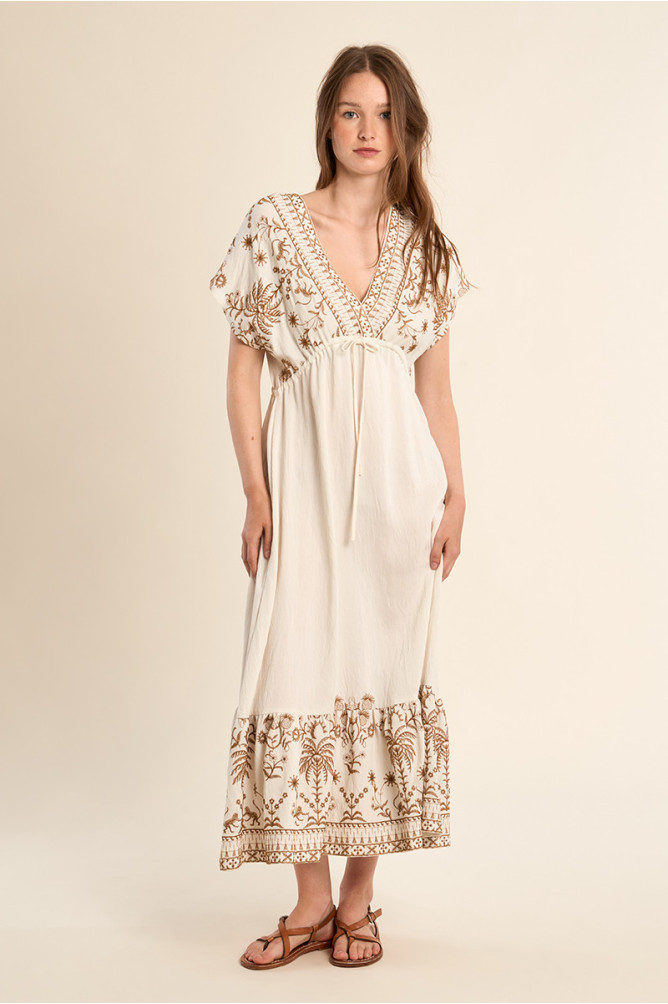 Long embroidered dress