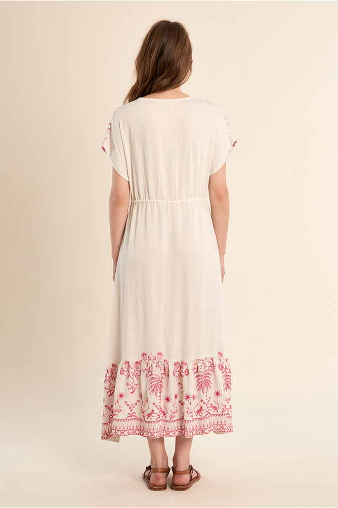 Robe longue brodée