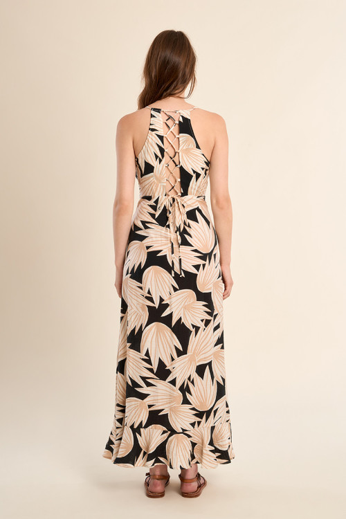 Maxi dress, with floral print