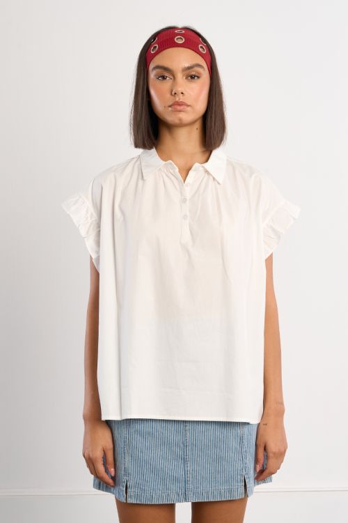 Cotton poplin blouse