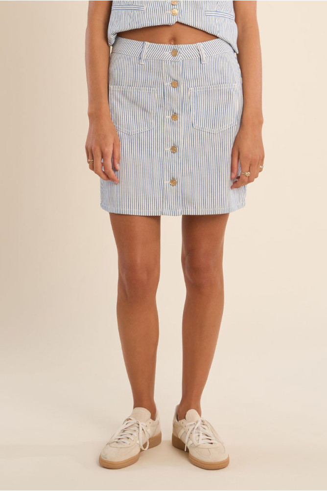 Straight mini skirt
