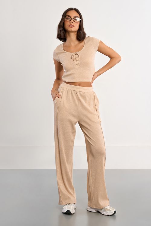 Iridescent jogger pants