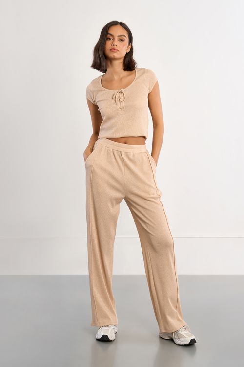Iridescent jogger pants