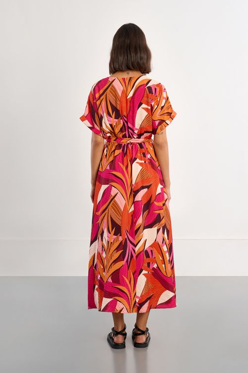 Robe portefeuille maxi à imprimé graphique