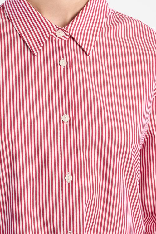 Camisa de mujer de manga larga, estampado rayas.