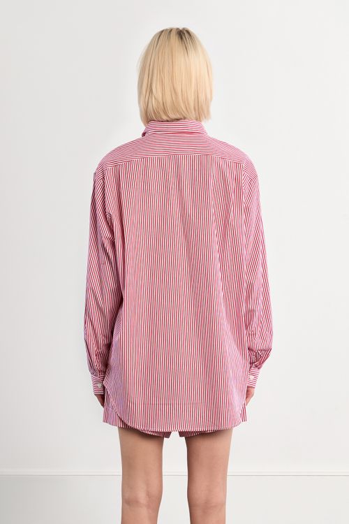Camisa de mujer de manga larga, estampado rayas.