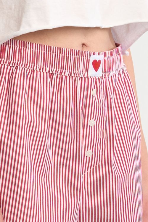 Short caleçon rayé rouge