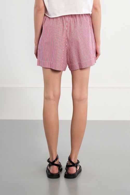 Short caleçon rayé rouge