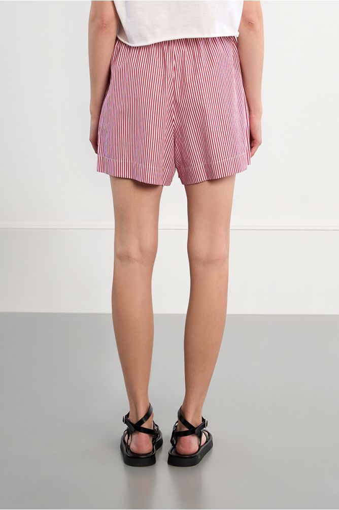 Red striped boxer shorts