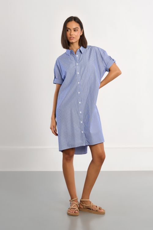 Robe chemise oversize à strass