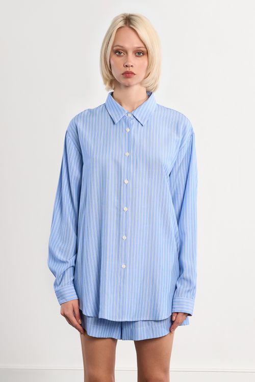 Oversized striped shirt