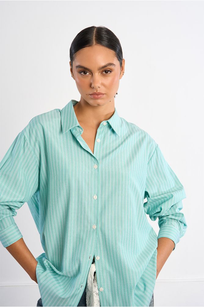 Oversized striped shirt