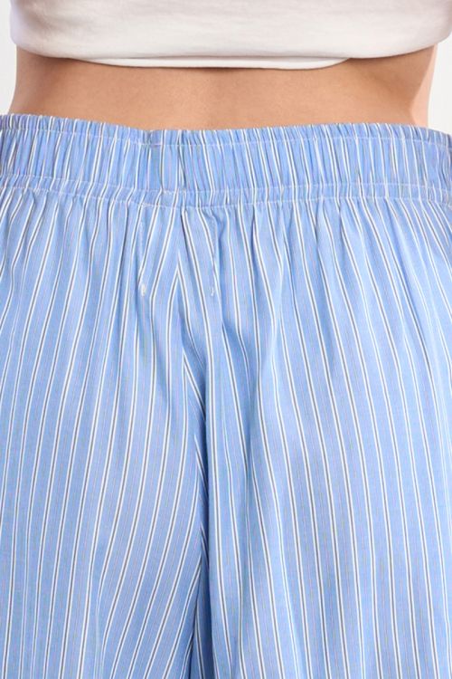 Short caleçon rayé bleu