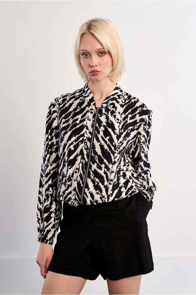 Veste bomber à zip