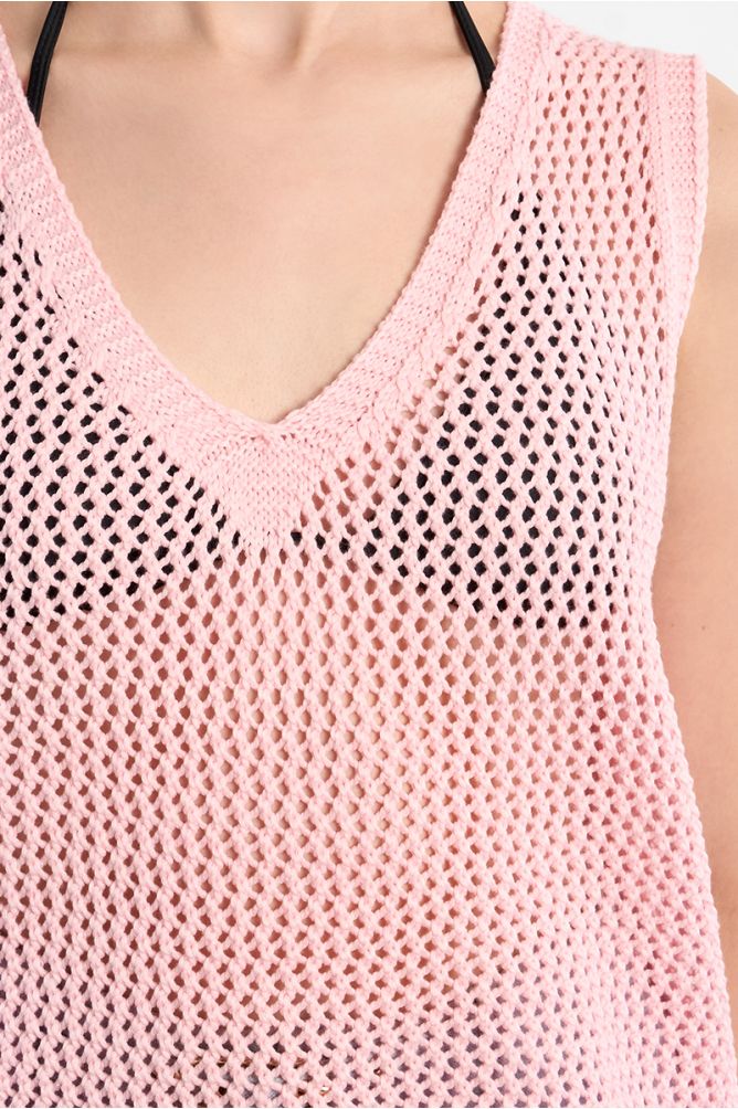 Pull en maille sans manches