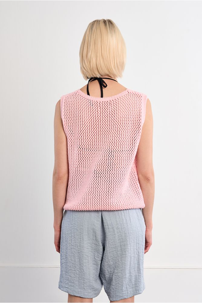 Pull en maille sans manches