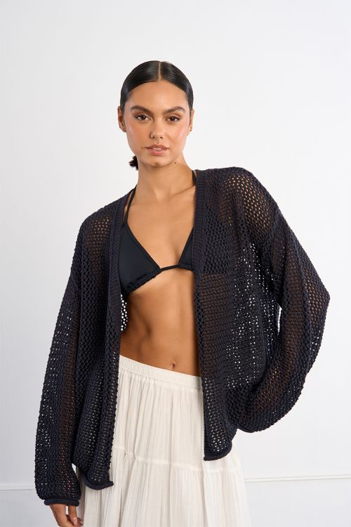 Gilet en maille ajourée