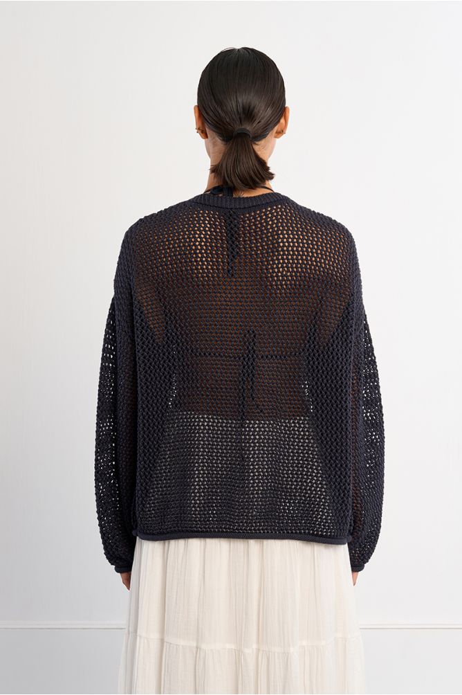 Gilet en maille ajourée