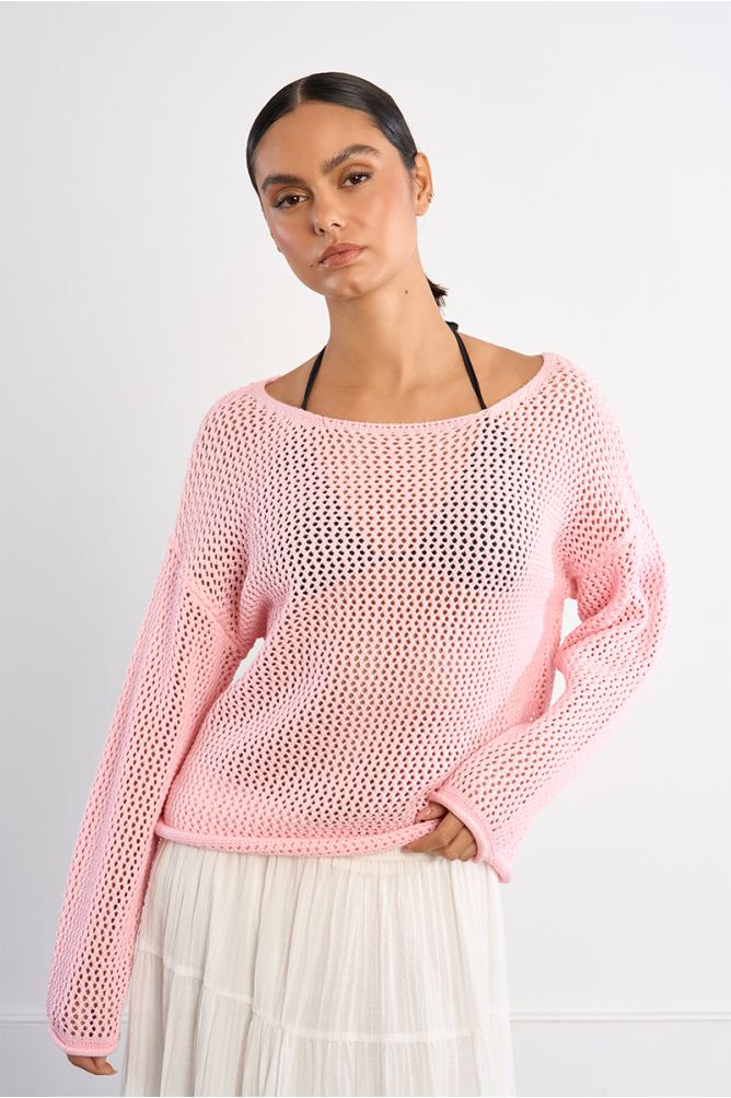 Pull en maille ajourée