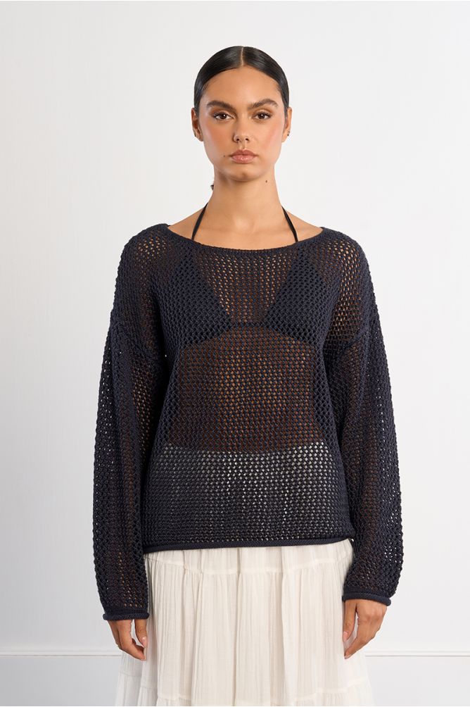 Pull en maille ajourée