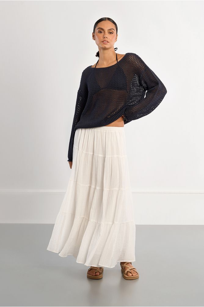 Pull en maille ajourée