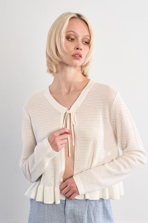 Top ouvert en maille