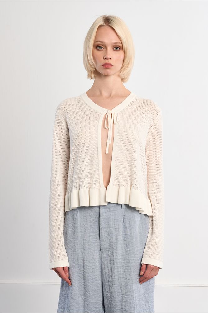 Top ouvert en maille
