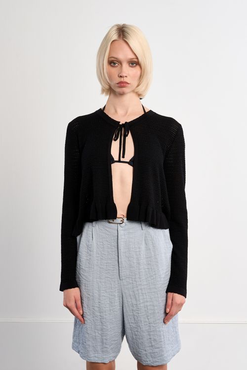Top ouvert en maille